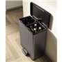 Curver Poubelle Duo à Pédale 26L+26L Gris Froid Conteneur à Déchets Cuisine