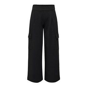 Pantalon en Toile pour Femme JDY, Élégante Culotte Taille Haute, Pantalon Marlène JDYGEGGO, Couleurs:Noir, Taille:XL / 32L, Long