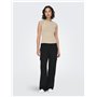 Pantalon en Toile pour Femme JDY, Élégante Culotte Taille Haute, Pantalon Marlène JDYGEGGO, Couleurs:Noir, Taille:XL / 32L, Long