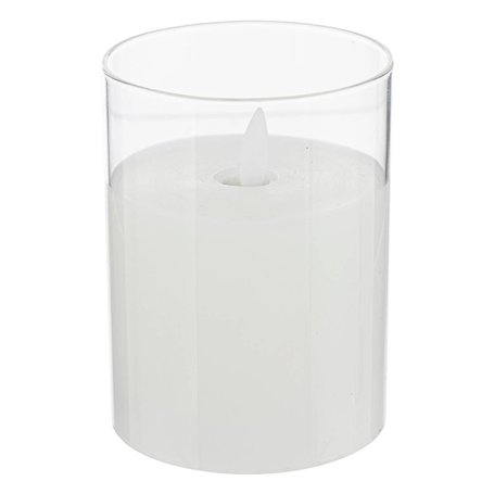 Atmosphera - Bougie LED Sena en verre D7,5cm