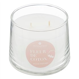 Atmosphera - Bougie parfumée Izor en verre D10cm blanc