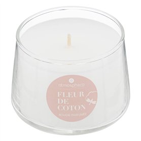 Atmosphera - Bougie parfumée Izor en Verre D7,5cm Blanc