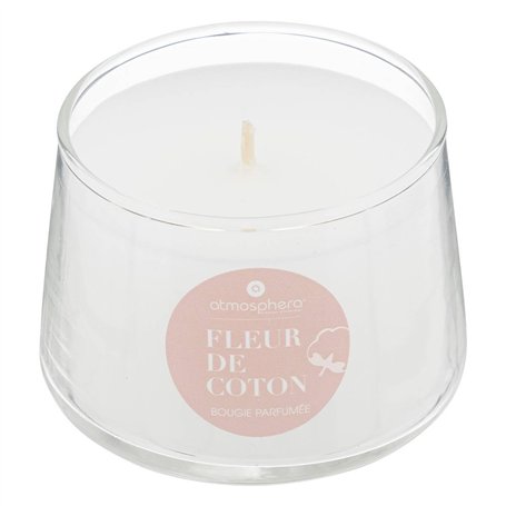 Atmosphera - Bougie parfumée Izor en Verre D7,5cm Blanc