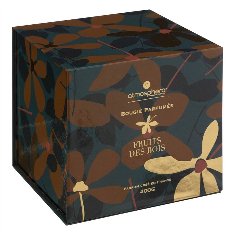 Image secondaire de Atmosphera - Bougie parfumée Plum en verre D10,3cm ambre