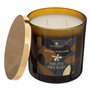 Atmosphera - Bougie parfumée Plum en verre D10,3cm ambre