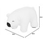 Atmosphera - Pouf Ours Polaire en Bois 33x60cm Blanc