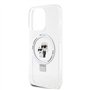 CG Mobile Karl Lagerfeld Magsafe Ringstand Coque avec têtes Karl & Choupette pour iPhone 15