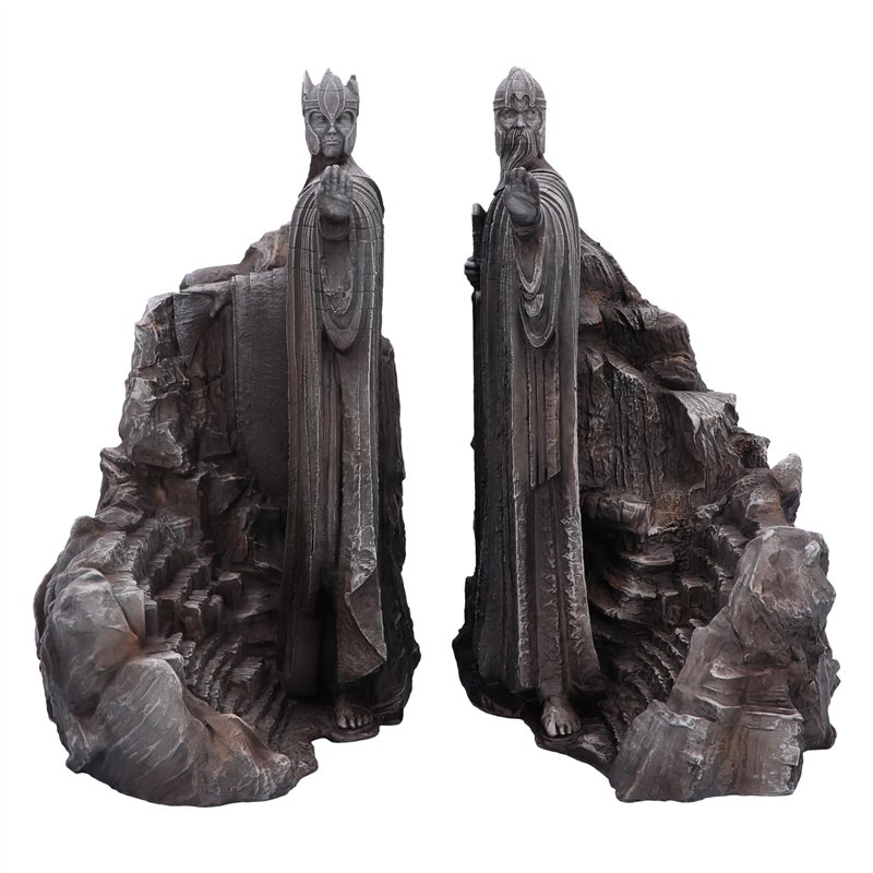 Nemesis Now Serre-Livres Le Seigneur des Anneaux Porte d'Argonath 19 cm, Résine, Gris, sous Licence Officielle Le Seigneur des A