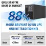 Atlantis A03-OP1002XLN Online 88% Quieter Server UPS Double Conversion Pure Sine Wave 1000VA 700W, Low Noise Fan Gelid 23,6 dbA,