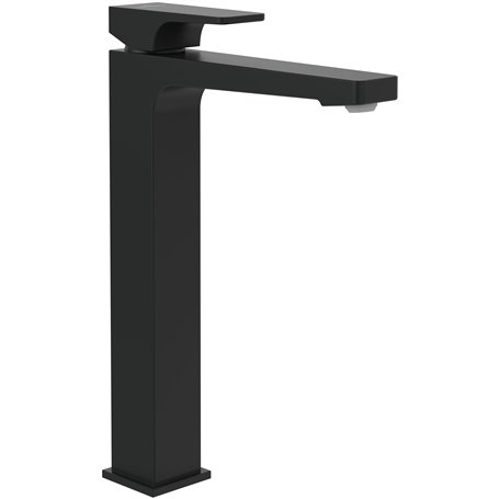 Mitigeur pour lavabo surélevé Villeroy & Boch Architectura Square, robinet avec bonde à poussoir, robinet de lavabo à économie d