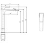 Mitigeur pour lavabo surélevé Villeroy & Boch Architectura Square, robinet avec bonde à poussoir, robinet de lavabo à économie d