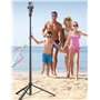 190cm Trepied Smartphone en Aluminium, Extensible Perche à Selfie Trepied, Trépied de Téléphone avec Télécommandeet Support pour
