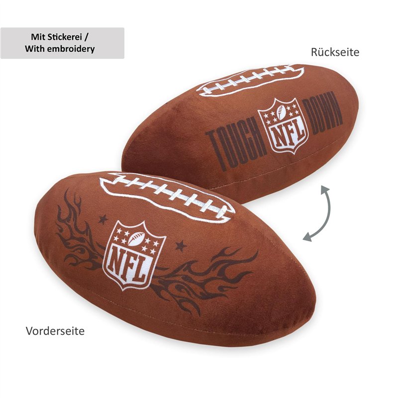 Image secondaire de Herding Coussin Contour NFL Football, env. 36 x 16,5 x 16,5 cm, polyester, coussin moulé