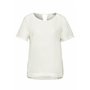 Street One LS Solid Blouse à Col Rond W St T-Shirt, Blanc Cassé, 42 Femme