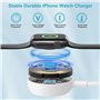 4 en 2 Câble pour Chargeur Apple Watch, Chargeur Watch USB C 1M Cable Apple Watch avec Lightning/USB C/iWatch/Micro pour Apple W