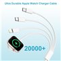 4 en 2 Câble pour Chargeur Apple Watch, Chargeur Watch USB C 1M Cable Apple Watch avec Lightning/USB C/iWatch/Micro pour Apple W