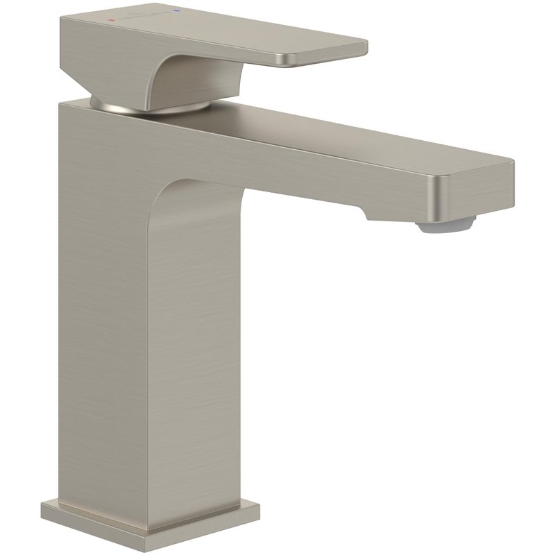 Mitigeur pour lavabo Villeroy & Boch Architectura Square sans bonde, robinet de lavabo économe en eau, hauteur de bec 113 mm, re