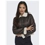 ONLY Veste en Similicuir Vestes Col Italien Mole L Mole L