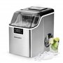 EUHOMY Machine à glaçons en acier inoxydable, 24 glaçons en 13 minutes, 24 kg/24 h, machine à glaçons gastro, auto-nettoyante, 3