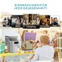 EUHOMY Machine à glaçons en acier inoxydable, 24 glaçons en 13 minutes, 24 kg/24 h, machine à glaçons gastro, auto-nettoyante, 3