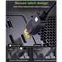 TECHLY 368123 Câble audio/vidéo DisplayPort 2.1 M/M 4K 2m Noir Noir