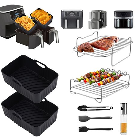 Ninja Foodi Accessoires de Friteuse à Air Chaud 2025 AF500EU AF400EU, AF300EU, Double Stack XL SL400EU Accessoires Moule en Sili