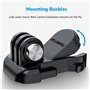 Sametop Adhésif Fixation Attache 3M Autocollant Support Sticker Boucles Vis Accessoires Compatible avec GoPro Hero 13 12 11 10 M