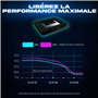 KLIM Turbofrost - Refroidisseur PC Portable 4 turbo ventilateurs - 4 x 4000 RPM, 2 modes d'alimentation USB-C/DC, RGB dynamique,