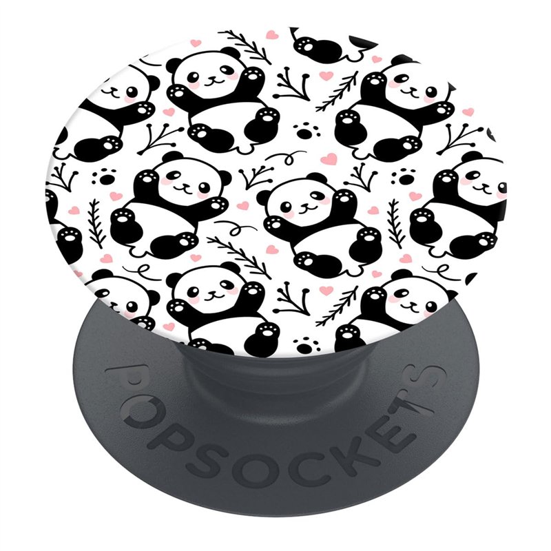 PopSockets | PopGrip | Support extensible et poignée pour smartphones et tablettes | Support de doigt Basic Panda Boom