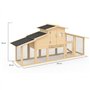 IDMarket - Poulailler VIP avec pondoir et clapier Double XXL en Bois