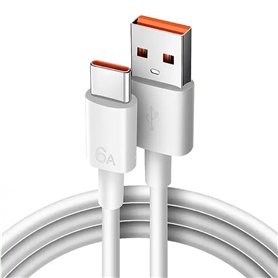 Câble Turbo Charge pour Xiaomi. Câble USB 6A Charge Rapide Quick Charge, Câble USB C Hyper Charge Transfert 480 Mbps Android Aut