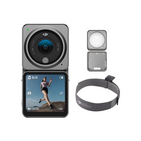 DJI Bundle Double écran Action 2 (128 Go) & Étui de Protection Magnétique - Caméra d'action avec Un Module d'Extension de Batter