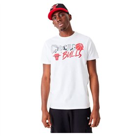New Era NBA Infill Graphic Chicago Bulls T-Shirt à Manches Courtes pour Homme Blanc - Marque EAN : 0196819084390 - Taille M