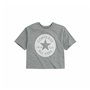 Converse Chuck Patch Boxy T-Shirt à Manches Courtes pour Enfant Gris