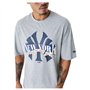 New Era MLB Arch Graphic York Yankees T-Shirt à Manches Courtes pour Homme Gris Clair