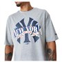 New Era MLB Arch Graphic York Yankees T-Shirt à Manches Courtes pour Homme Gris Clair
