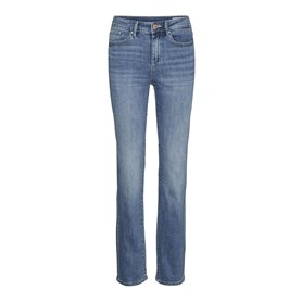 VERO MODA Jean Coupe Droite VMFLASH Taille Moyenne Straight Fit Jeans Medium Blue Denim XL 32 Medium Blue Denim XL / L32