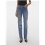 VERO MODA Jean Coupe Droite VMFLASH Taille Moyenne Straight Fit Jeans Medium Blue Denim XL 32 Medium Blue Denim XL / L32