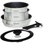 Set de 2 casseroles 16-20 CM et 1 Sauteuse 20 CM de 5 pièces en Inox