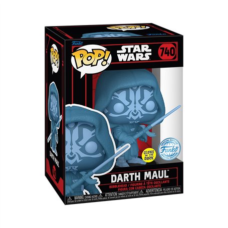 Funko Pop! Star Wars: Star Wars Darkside - Darth Maul - (Holo) - Brille dans Le Noir - Dark Maul - Figurine en Vinyle à Collecti