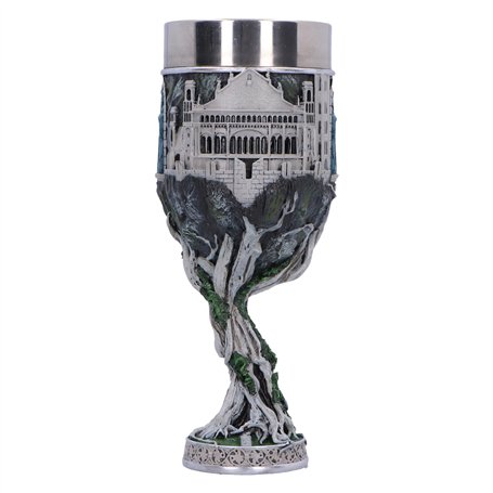 Nemesis Now Verre Gondor du Seigneur des Anneaux 19 cm, Résine Grise, Marchandise officielle du Seigneur des Anneaux, Gobelet Go