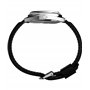 Timex Q Montre pour Hommes, 37,5 mm, Bracelet en Cuir Noir à Ouverture Rapide, en Deux pièces, Cadran Vert, boîtier en Acier Ino