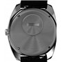 Timex Q Montre pour Hommes, 37,5 mm, Bracelet en Cuir Noir à Ouverture Rapide, en Deux pièces, Cadran Vert, boîtier en Acier Ino