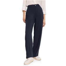 STREET ONE A377581 Pantalon Taille Haute, Bleu Foncé, 42W x 32L Femme