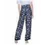 STREET ONE A377582 Pantalon Imprimé en Satin, Bleu Foncé, 38W x 30L Femme, Multicolore