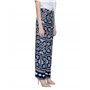 STREET ONE A377582 Pantalon Imprimé en Satin, Bleu Foncé, 40W x 30L Femme, Multicolore