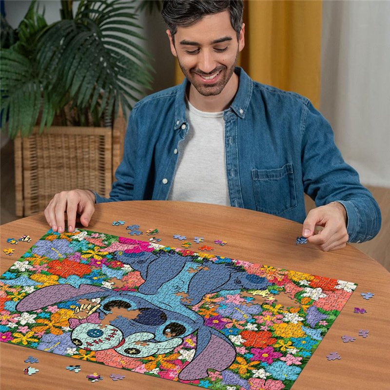 Image secondaire de Ravensburger - Puzzle Adulte - Puzzle 1000 pièces - Stitch et Souillon - Adultes et Enfants à partir de 14 Ans - Puzzle de quali