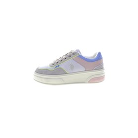 Scarpe US Polo sneaker Asuka 004A in suede beige/ ecopelle rosa/ multicolore DS24UP04 38