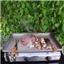 LITTLE BALANCE 8679 Amplitude 60-40, Plancha électrique semi professionnelle, 2 zones de cuisson indépendantes, 3000 W, Fabricat