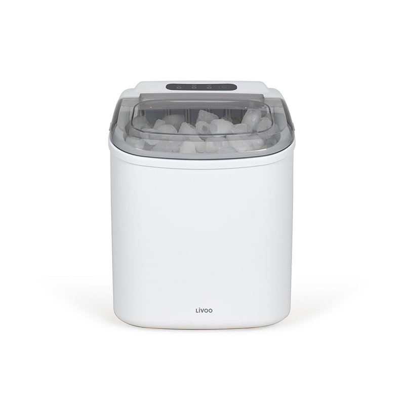 Livoo – Machine à glaçons DOM484 – Capacité 12kg/jour, taille moyenne, 9 cubes en 6-13 min, réservoir 1,2L, capacité 600g, indic
